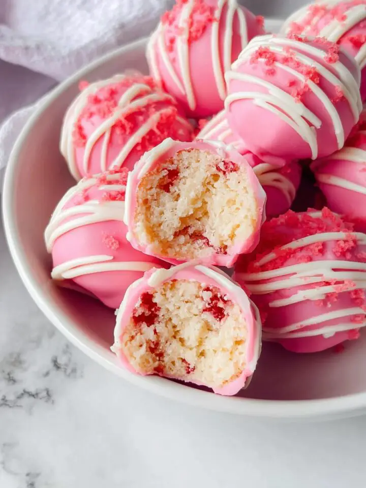 Cherry Chip Cheesecake Bites