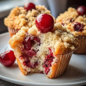 Cherry Cobbler Muffins