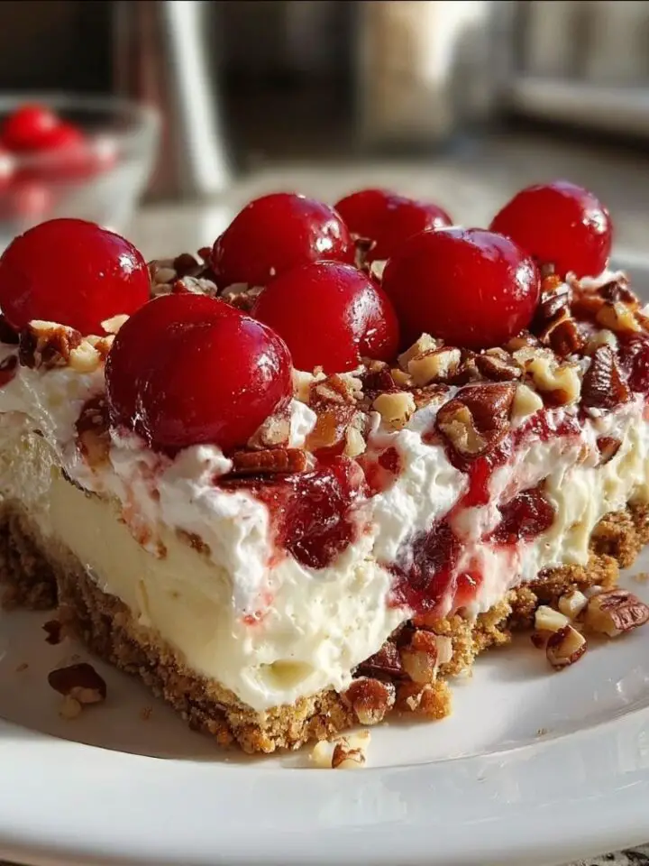Cherry Pecan Cheesecake Lush