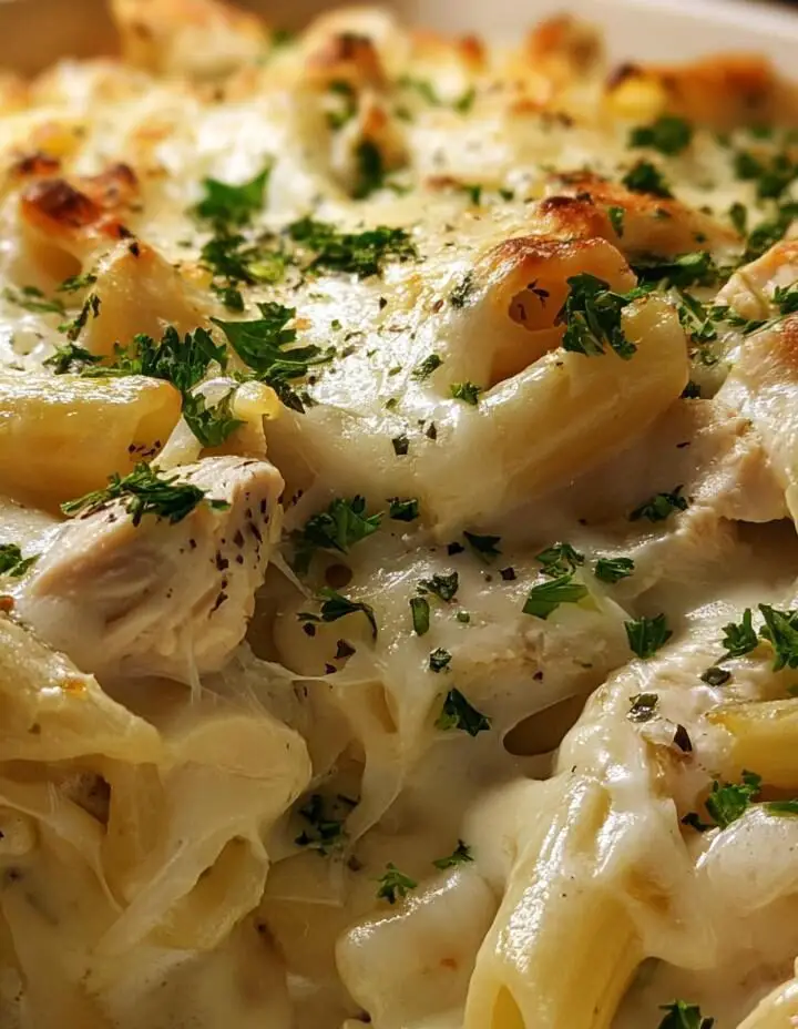 Chicken Alfredo Bake
