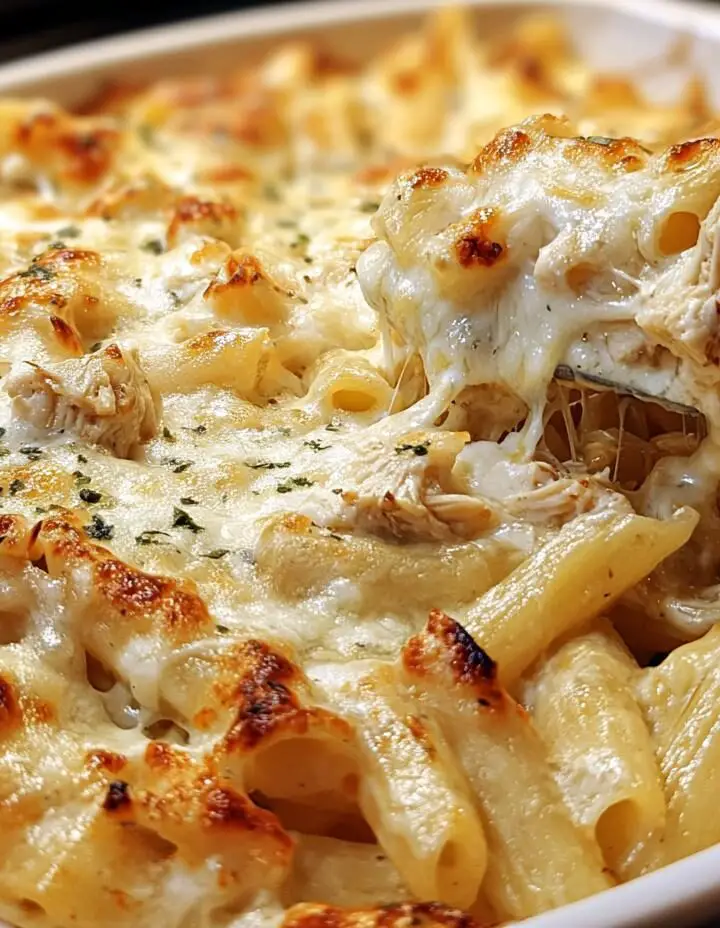 Chicken Alfredo Baked Ziti