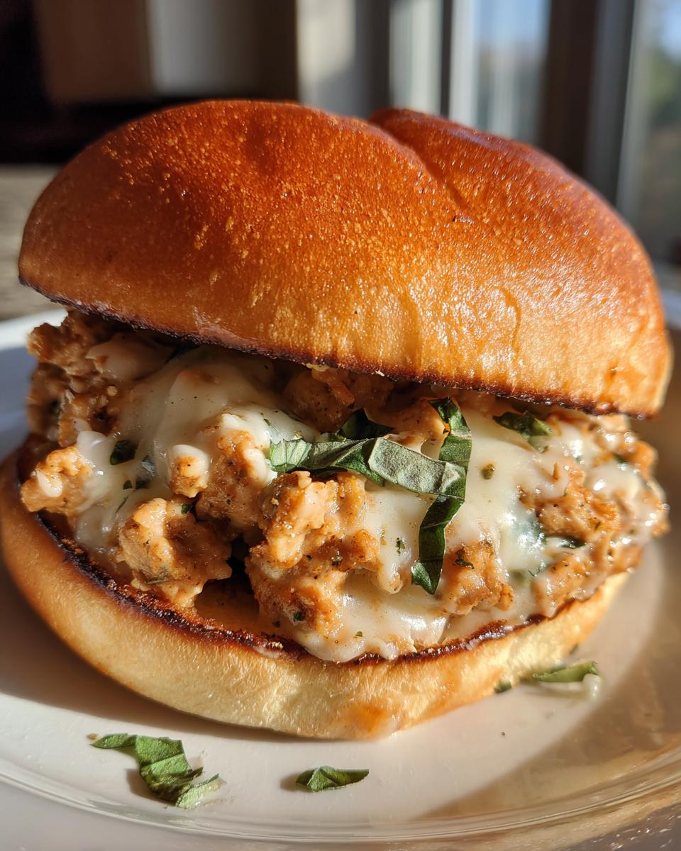 Chicken Alfredo Sloppy Joes - detail 3