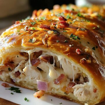 Chicken Bacon Ranch Stromboli