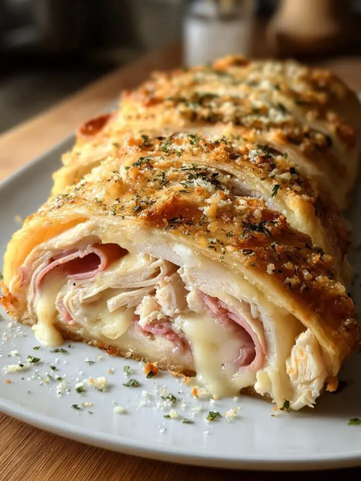 Chicken Cordon Bleu Stromboli