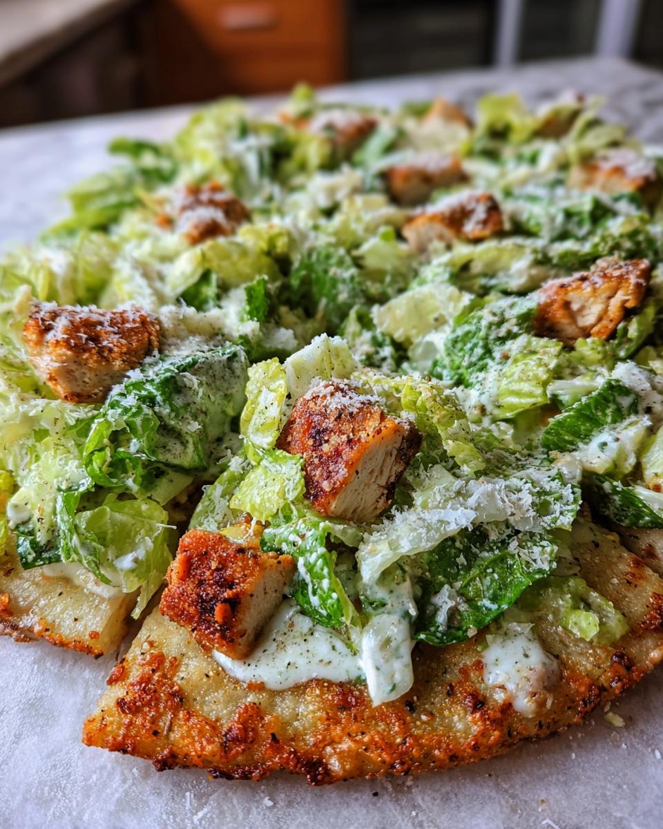Chicken Crust Caesar Salad Pizza - detail 1