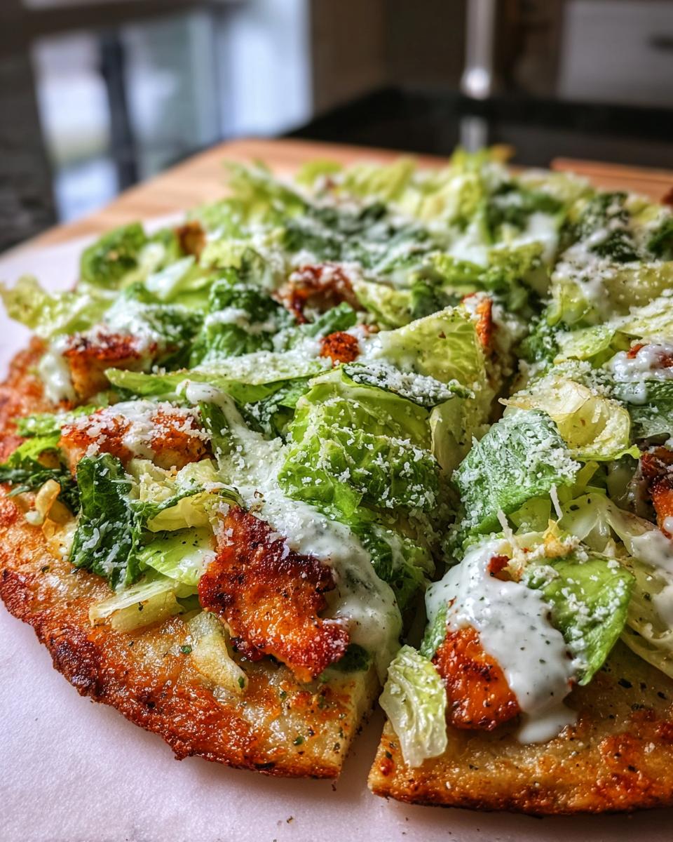 Chicken Crust Caesar Salad Pizza - detail 2