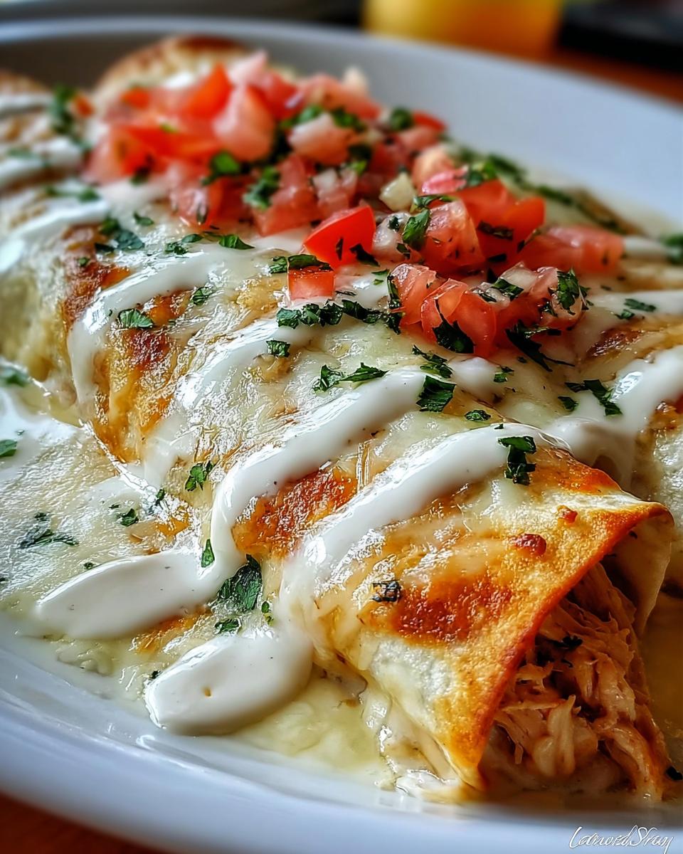 Chicken Enchiladas with Sour Cream White Sauce - detail 2
