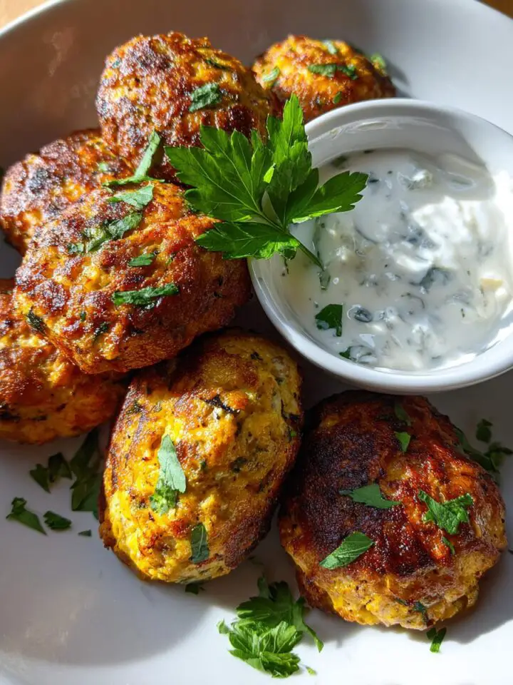 Chicken Kofta with Garlic Yogurt Sauce