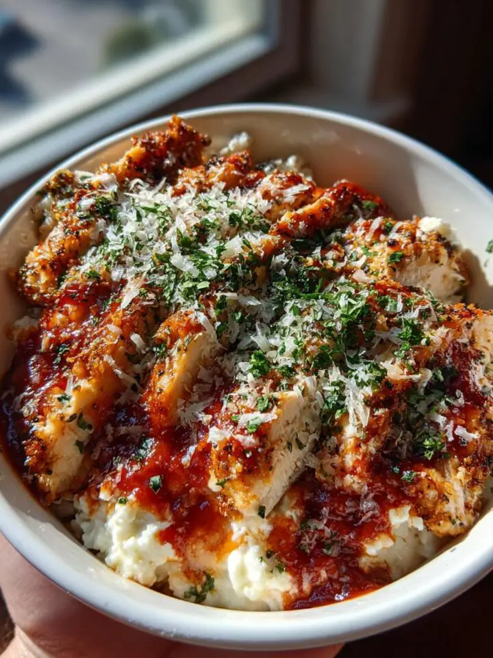 Chicken Parm Cottage Cheese Bowl