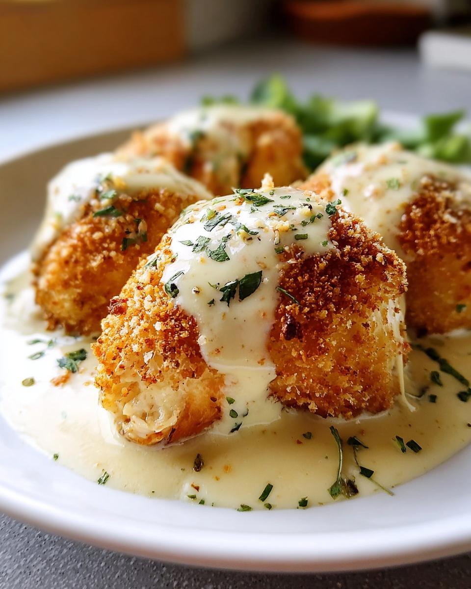 Chicken Pillows with Creamy Parmesan Sauce - detail 1