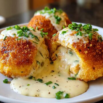 Chicken Pillows with Creamy Parmesan Sauce