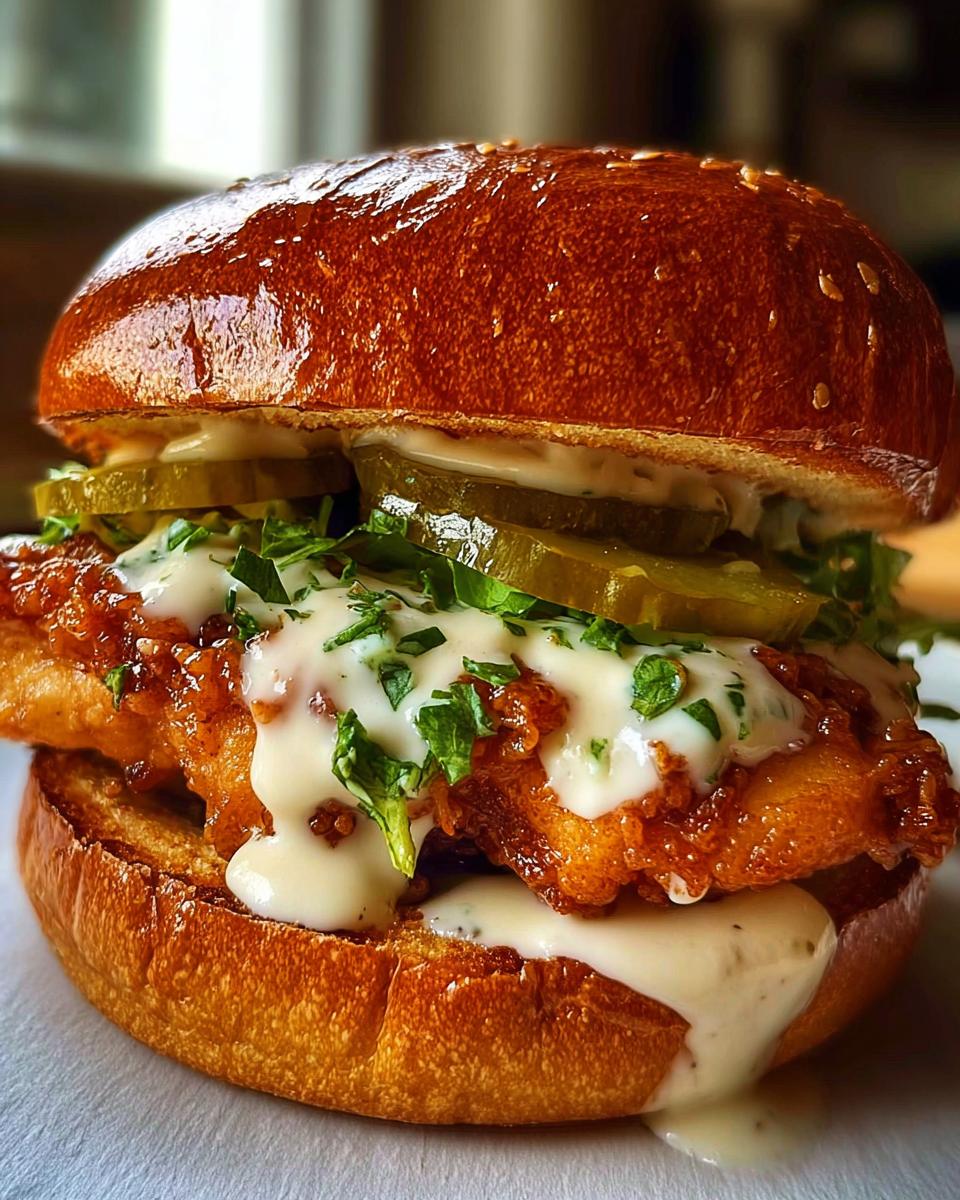 Chicken Sandwich with Creamy Homemade Sauce - detail 1