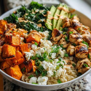 Chicken Sweet Potato Rice Bowl