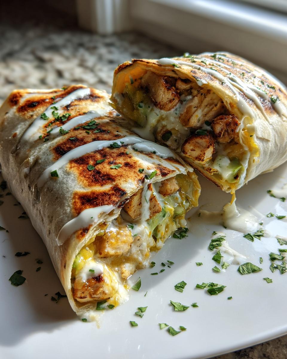 Chicken and Avocado Ranch Burritos - detail 2