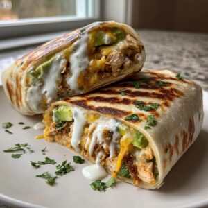 Chicken and Avocado Ranch Burritos