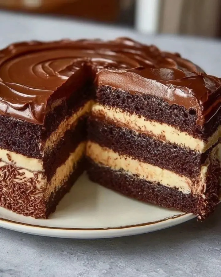 Chocolate Cake with Cream Cheese Filling - Cooking Leader