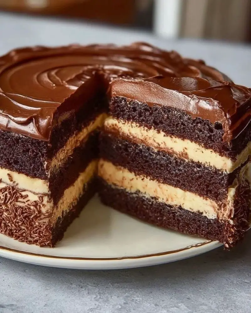 Chocolate Cake with Cream Cheese Filling