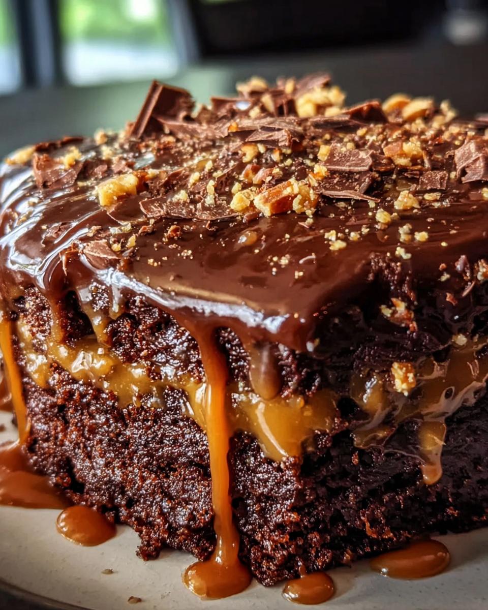 Chocolate Caramel Dump Cake - detail 1