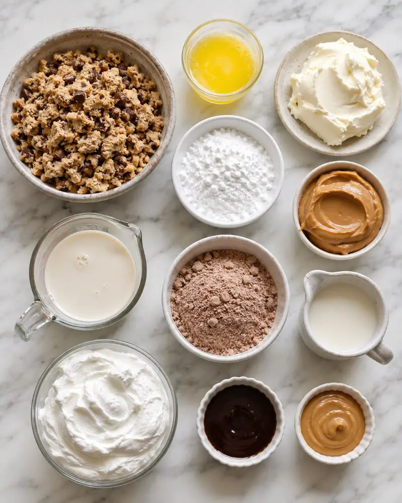 Chocolate Chip Cookie Peanut Butter Pie - Ingredients