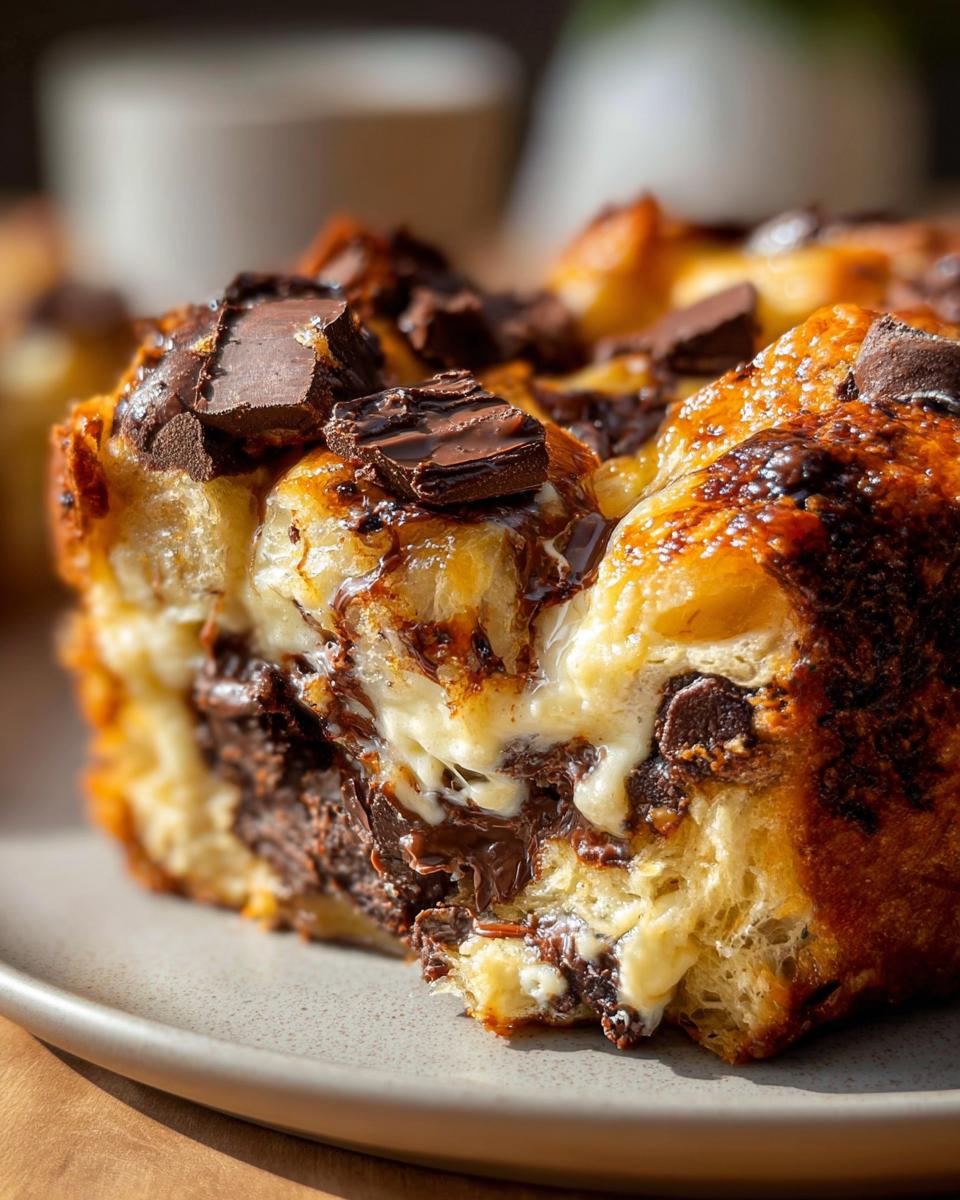 Chocolate & Cream Cheese Bread Pudding - detail 2
