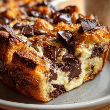Chocolate & Cream Cheese Bread Pudding
