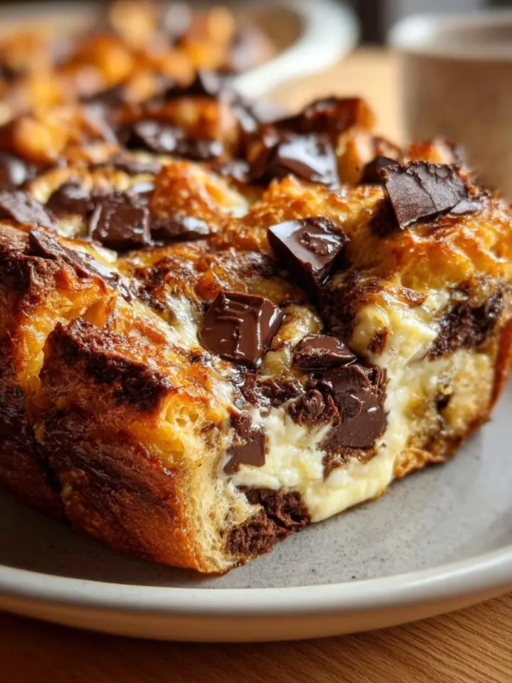Chocolate & Cream Cheese Bread Pudding