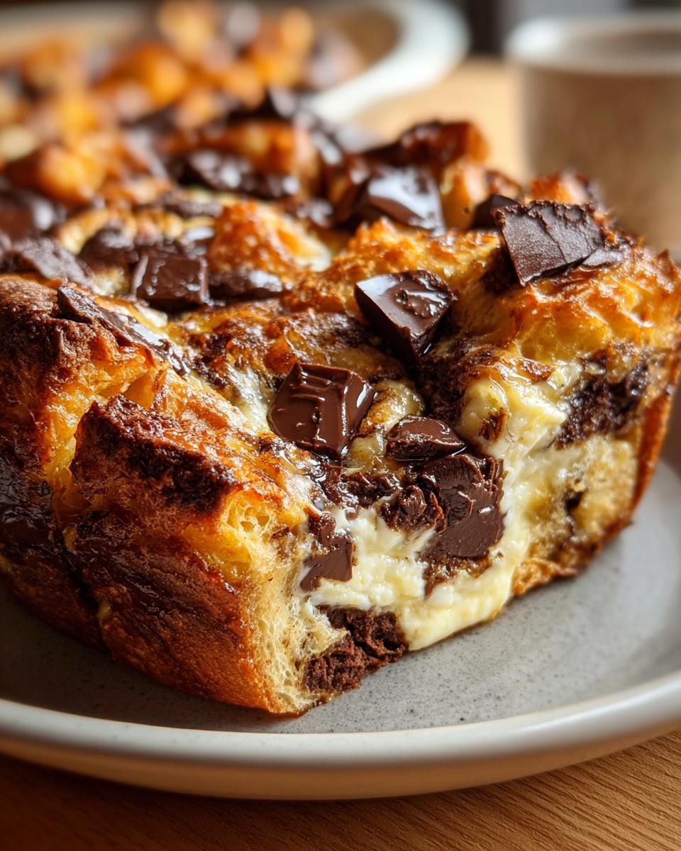 Chocolate & Cream Cheese Bread Pudding - Cooking Leader