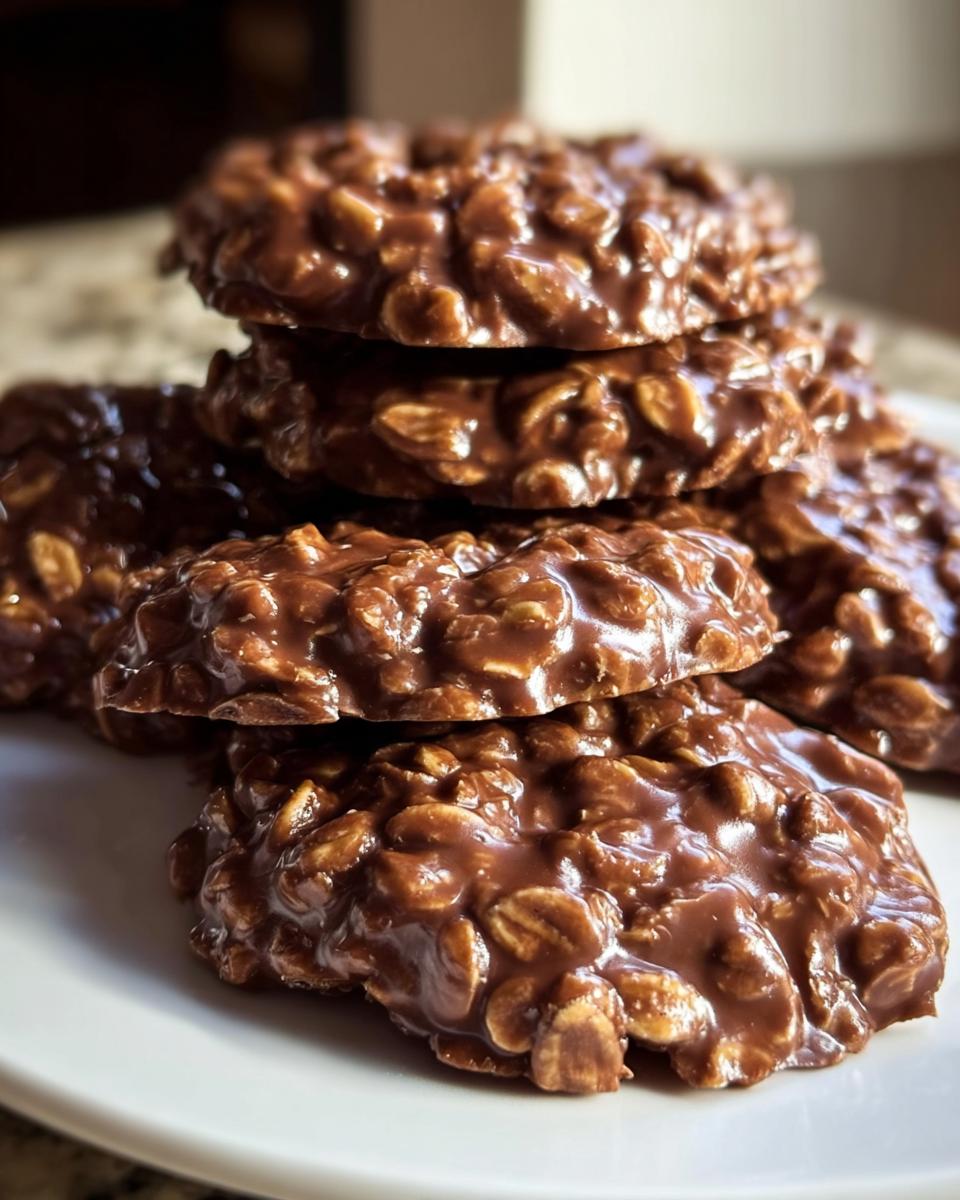 Chocolate Oatmeal No Bake Cookies - detail 2