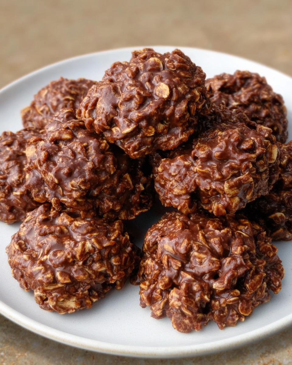 Chocolate Peanut Butter No Bake Cookies - detail 1