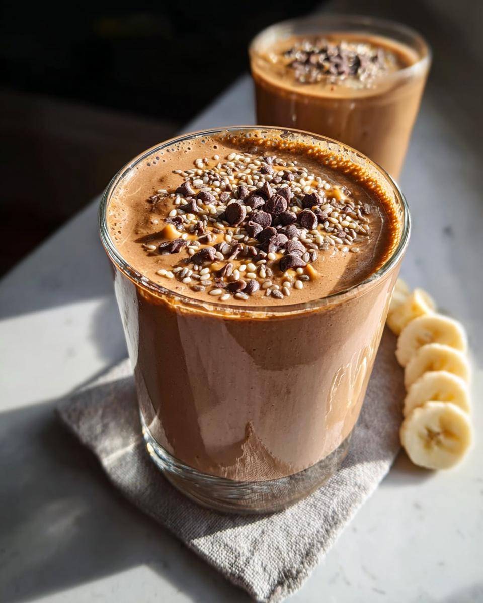 Chocolate Peanut Butter Protein Smoothie - detail 1