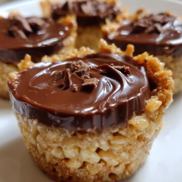 Chocolate Peanut Butter Rice Krispie Cups