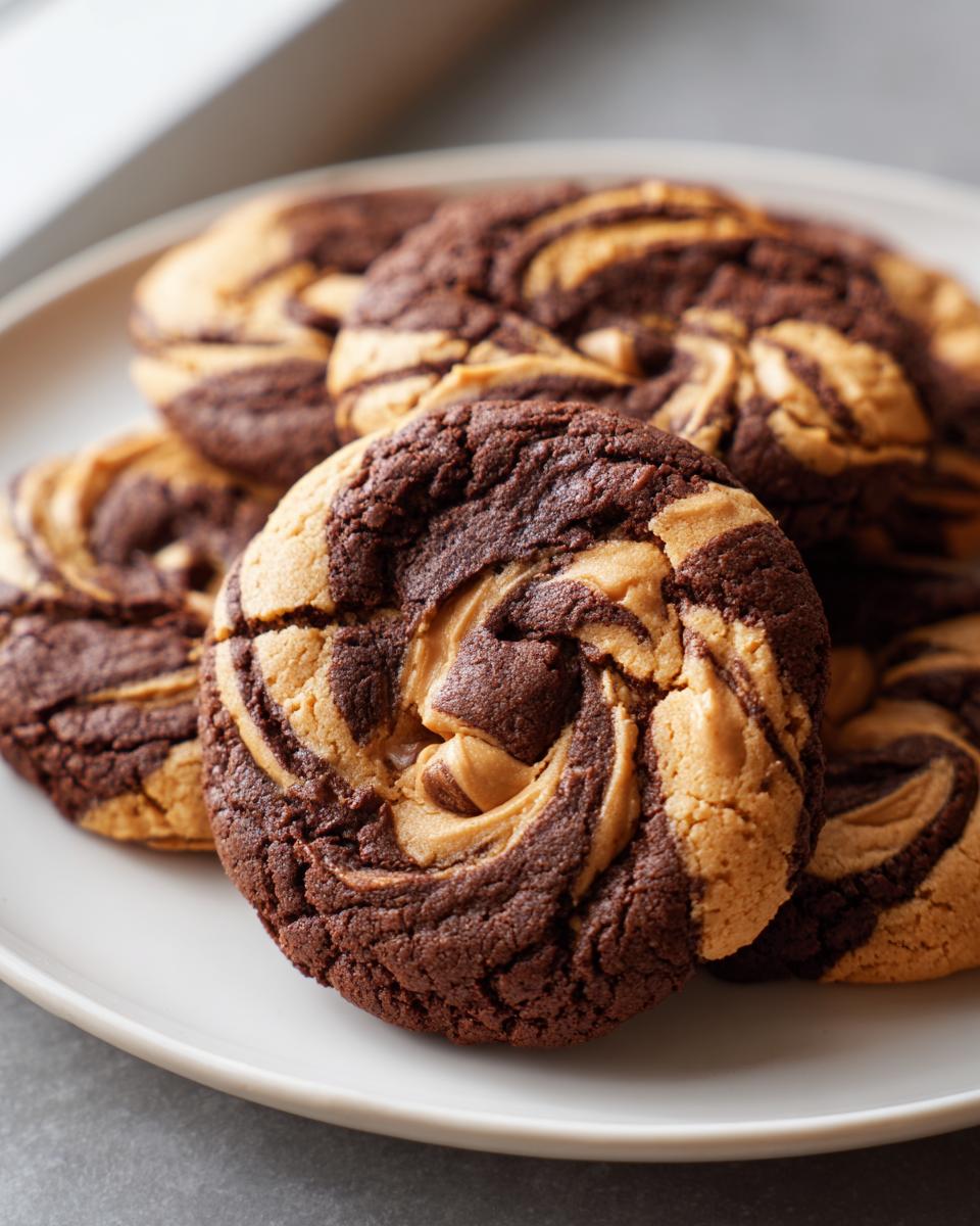 Chocolate Peanut Butter Swirl Cookies - detail 1