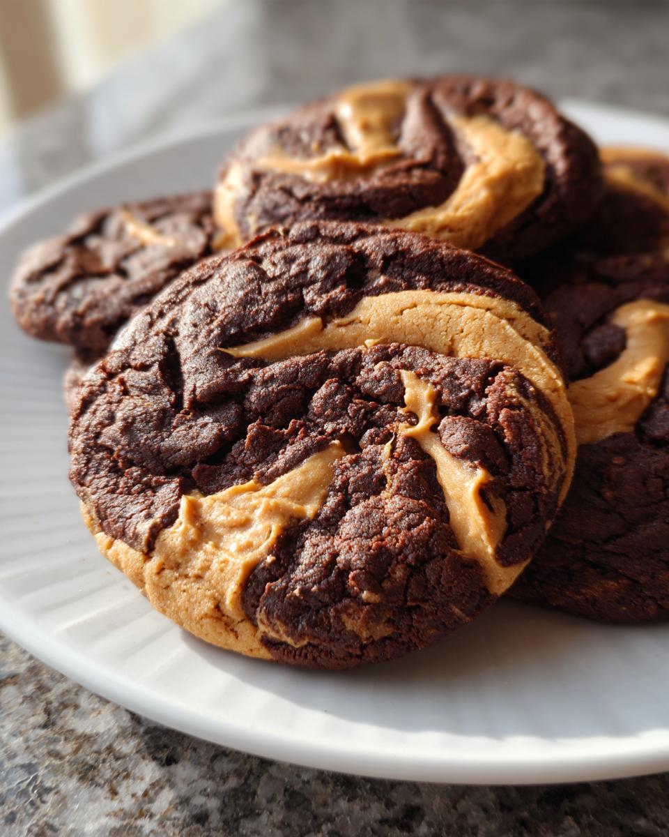 Chocolate Peanut Butter Swirl Cookies - detail 2