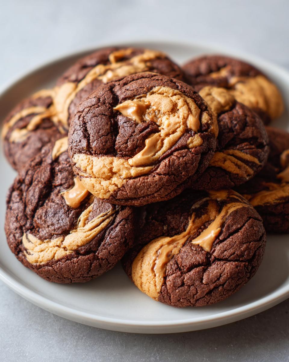 Chocolate Peanut Butter Swirl Cookies - detail 3