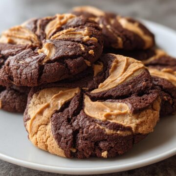Chocolate Peanut Butter Swirl Cookies