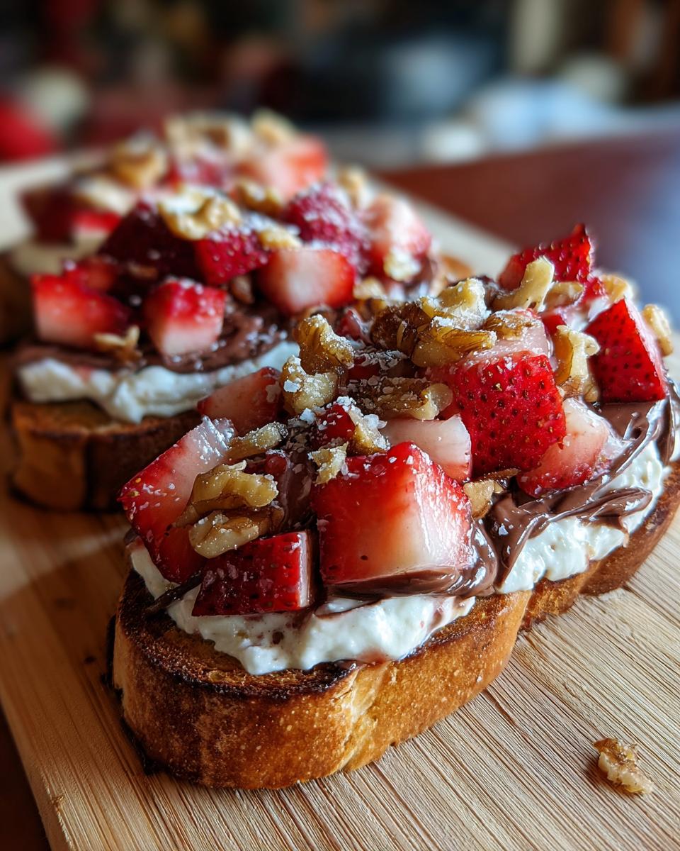 Chocolate Strawberry Bruschetta - detail 1