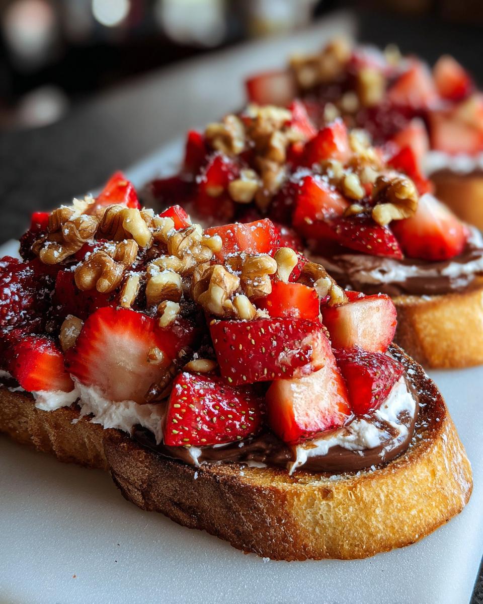 Chocolate Strawberry Bruschetta - detail 2