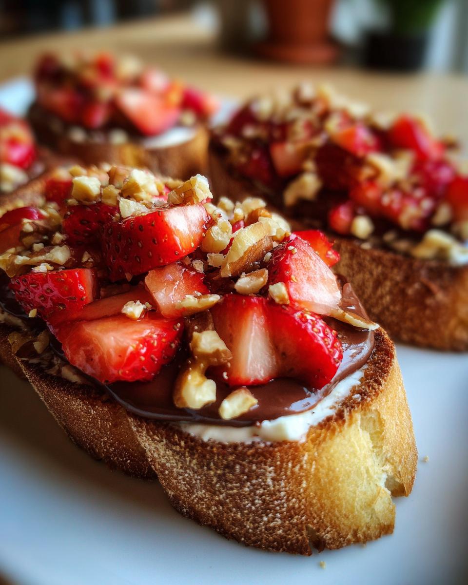 Chocolate Strawberry Bruschetta - detail 3