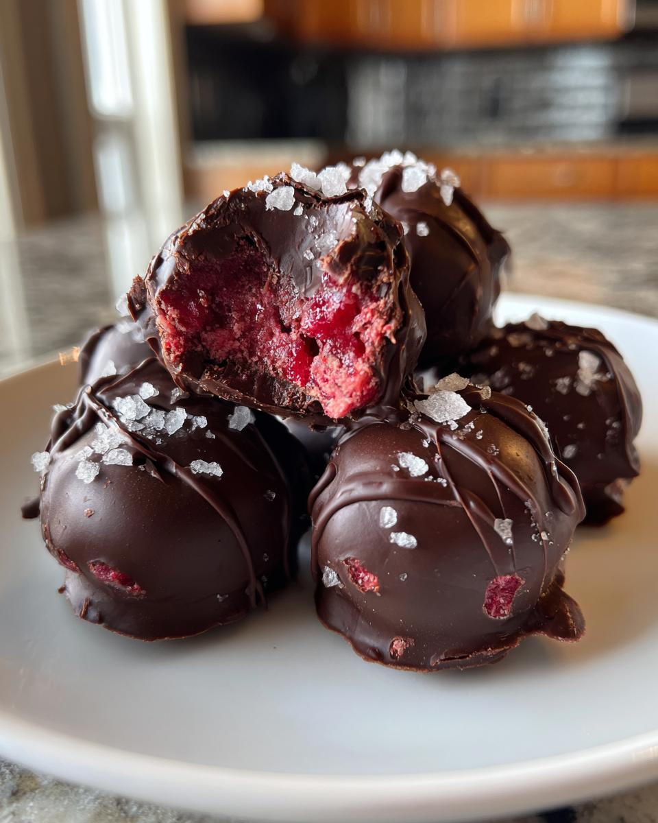 Chocolate Strawberry Frozen Yogurt Bites - detail 1
