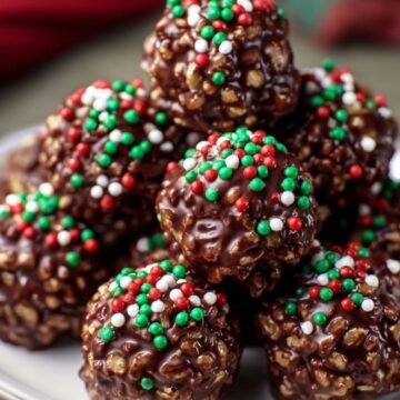 Christmas Chocolate Rice Krispie Balls
