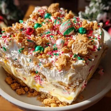 Christmas Cookie Lasagna