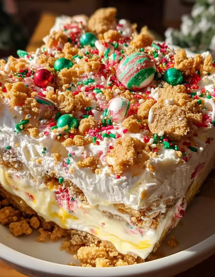 Christmas Cookie Lasagna