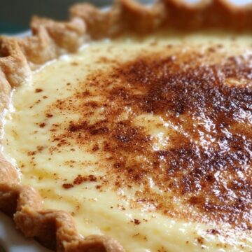 Christmas Eve Cinnamon‑Vanilla Creamy Custard Pie