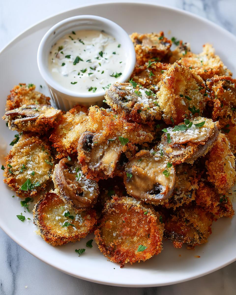 Christmas Fried Sliced Mushrooms with Ranch - detail 1