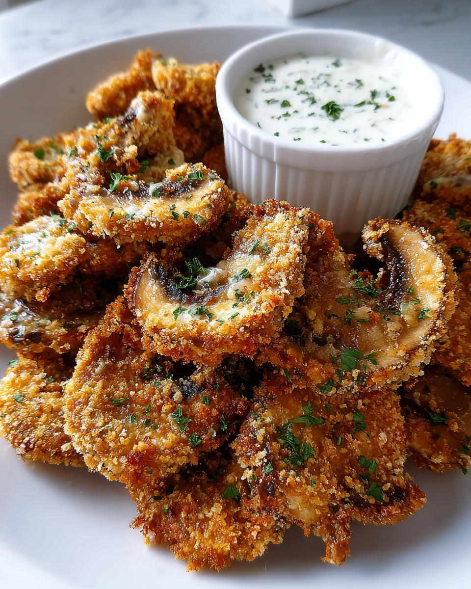 Christmas Fried Sliced Mushrooms with Ranch - detail 3