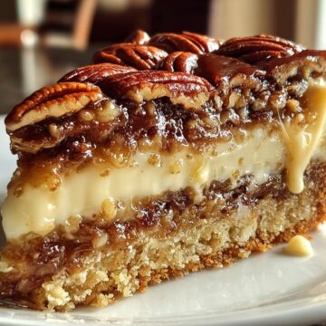 Christmas Gooey Butter Pecan Cake