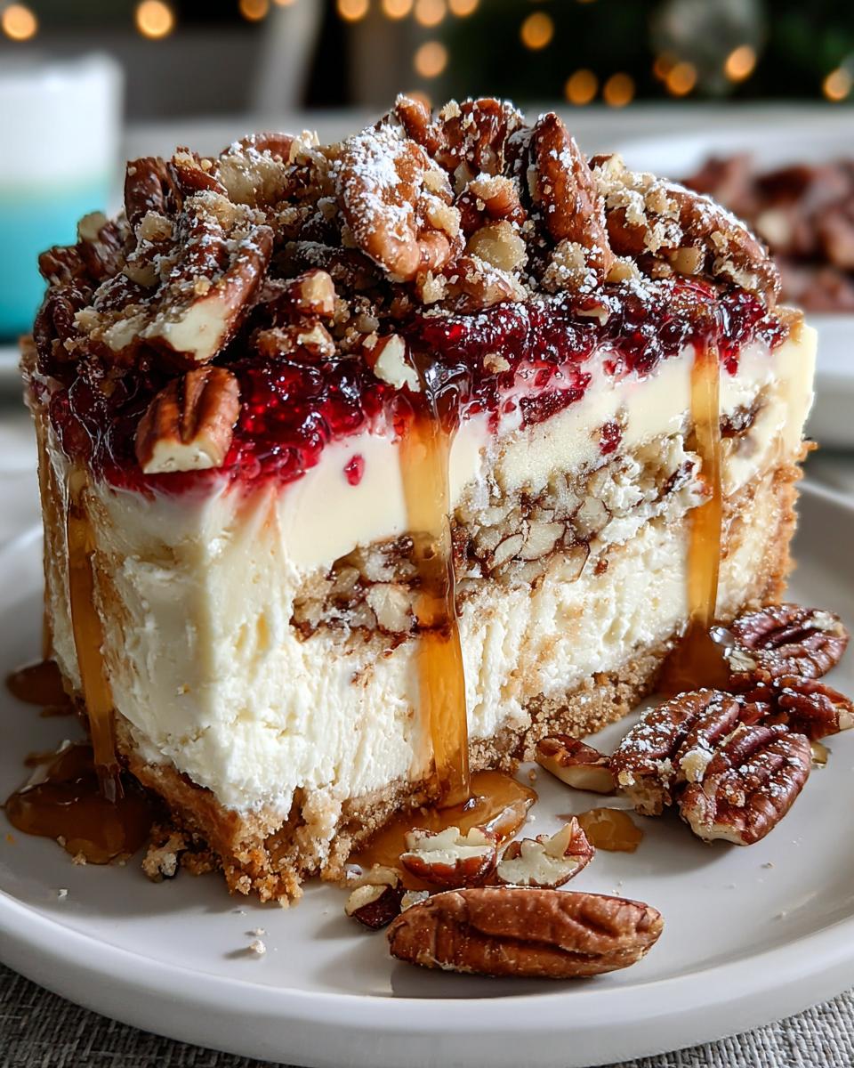 Christmas Pecan Cheesecake Cake Delight - detail 1