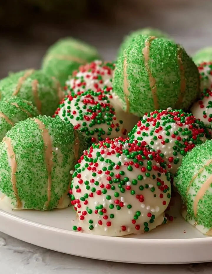 Christmas Tree Cake Truffles