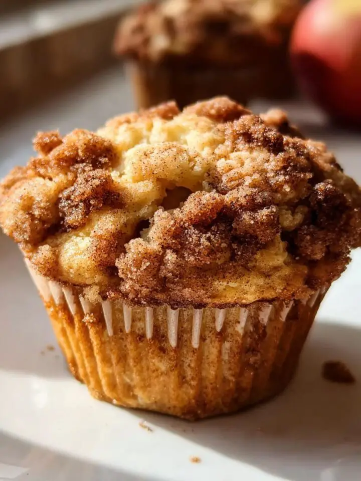 Cinnamon Apple Crumble Muffins