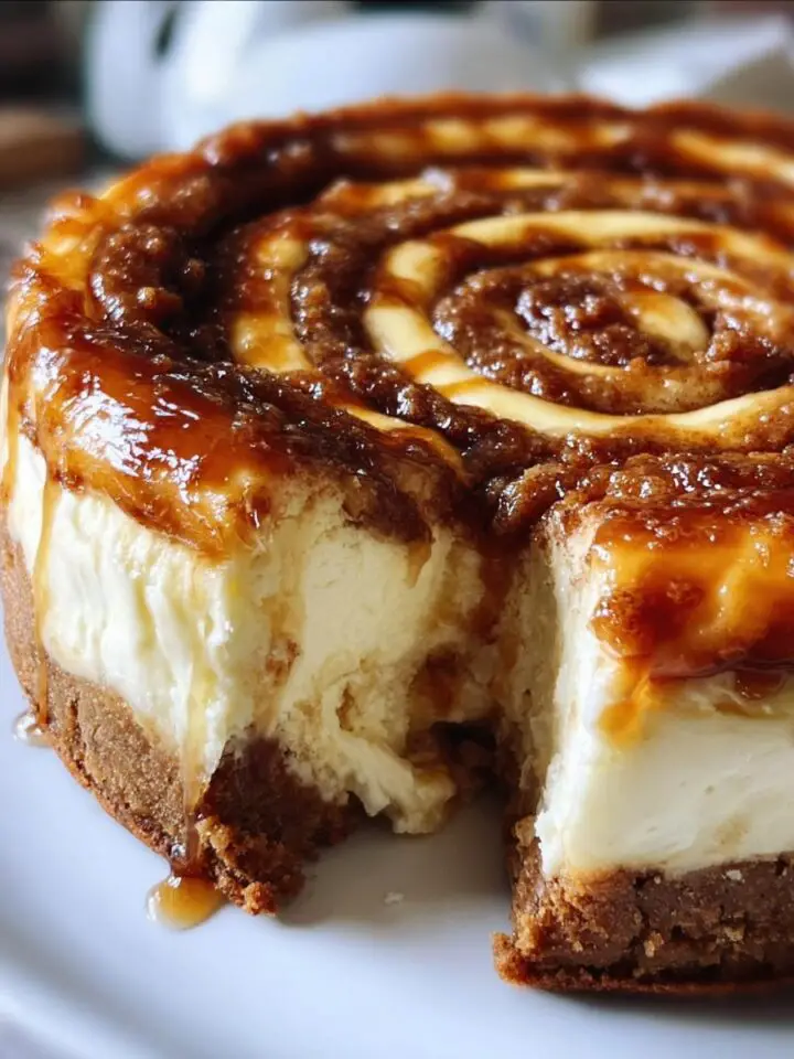 Cinnamon Roll Honeybun Cheesecake